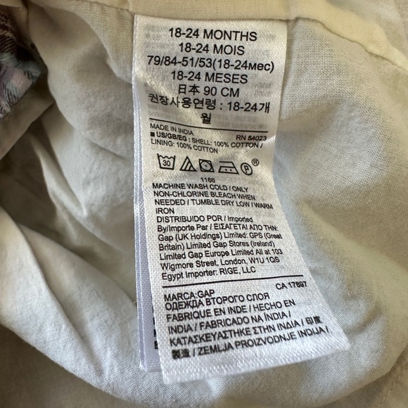 Baby Gap Plaid Drop Waist Shirt Dress 18-24 - Picture 3 of 4